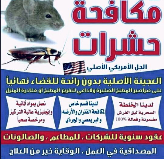 مكافحة حشرات والقوارض ارخص السعار كفالة سنة