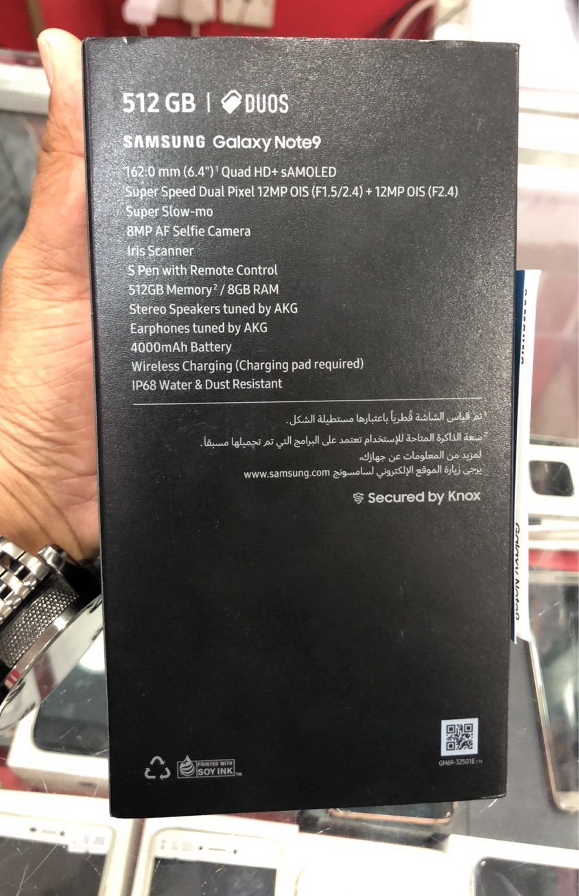 Samsung note 9 512gb new blue color